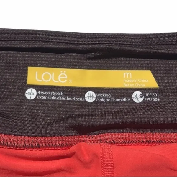 Lole Athletic Golf Skort Orange/Dark‎ Gray Size M - Image 6