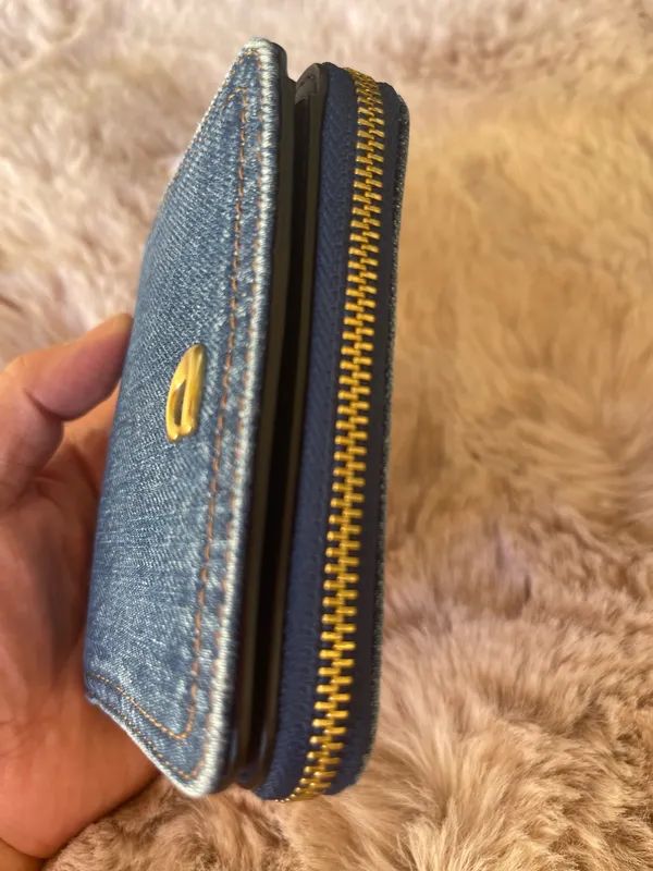 NWT Coach Essential Billfold Denim Wallet CAU96 Deep Blue - Image 3