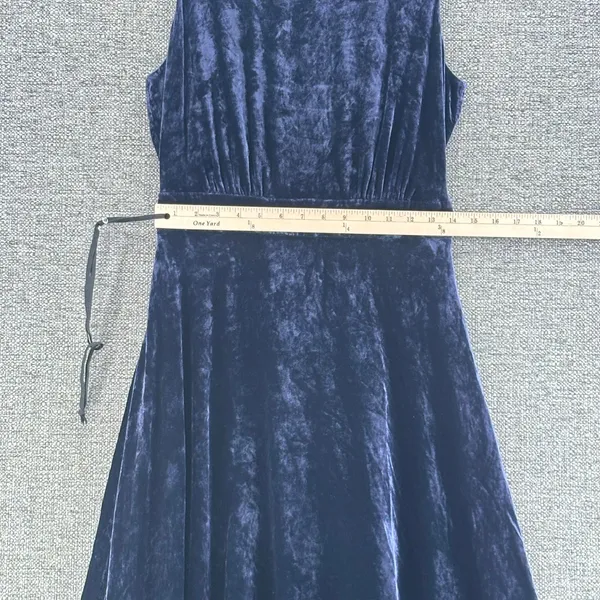 Boden Velvet Dress Dark Blue 2‎ - Image 15