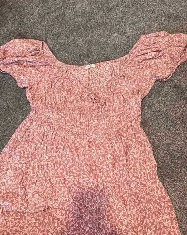 Hint of Blush Pink Floral Dress - Image 3