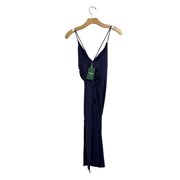Halara Navy Blue Softlyzero Airy Ruched Side Slit Evening Midi Dress New Size XS - Image 4