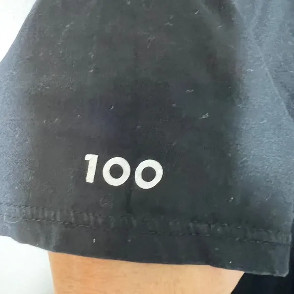Peloton Black T Shirt Women's Size Medium 100 Century Logo Athletic - Image 6