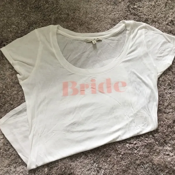 Express Bride Tee White Pink Lightweight Size S - Image 2