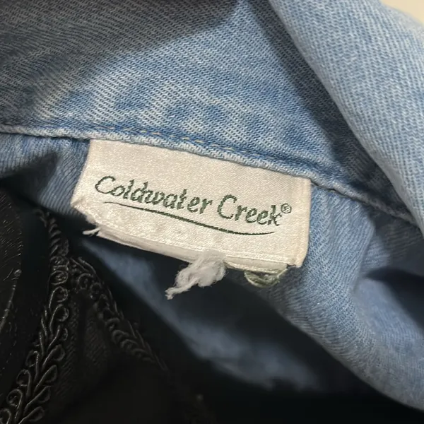 Coldwater Creek Light Blue Denim Vest - Image 3