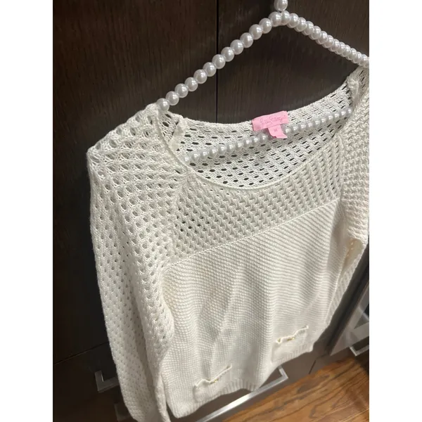 Lilly Pulitzer Kristen sweater cream women's‎ size medium - Image 2