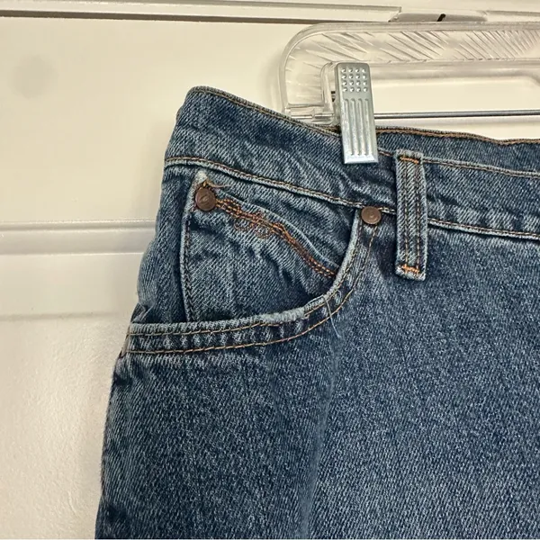 Wrangler Cash Waist Bootcut Blue Riding Jeans Womens‎ Sz 15/16 × 34 Cowgirl Cut - Image 4