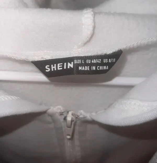 SheIn White Zip Up Jacket - Image 3