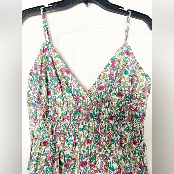 J. Crew V-neck Smocked-waist Dress in Liberty® Fabric - Image 4