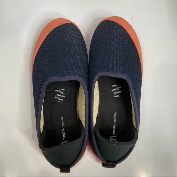 Mahabis indoor outdoor slippers size 39‎ navy blue salmon - Image 6
