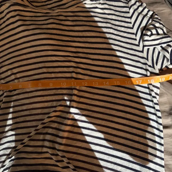 Brandy Melville black white striped shirt dress tee tshirt dress size large - Image 9