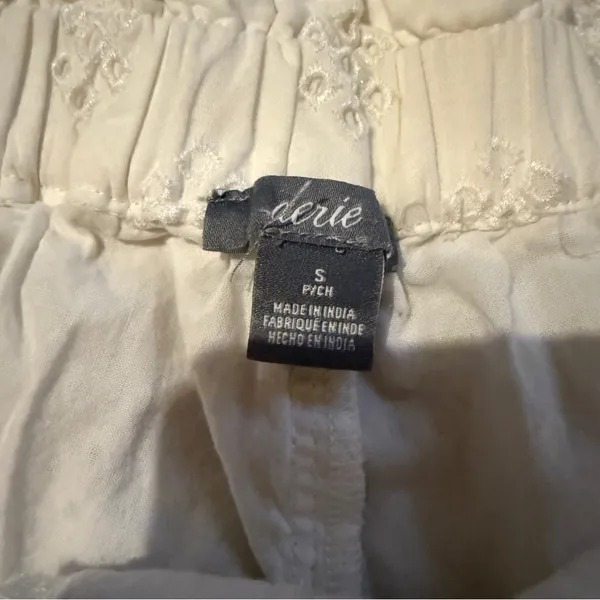 Aerie White Boho Eyelet High Rise Shorts Sz‎ S - Image 4