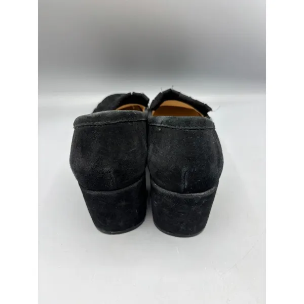 Reaction Kenneth Cole‎ Shoes Womens 8 Black Suede Loafers Fringe Block Heel - Image 3