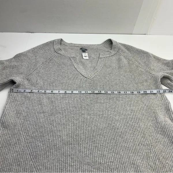 Aerie Terry Cloth Sweater Womens XL Grey Gray Wrist Tie Notch Neck‎ NEW *FLAWED - Image 8