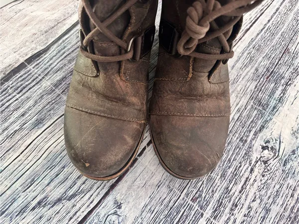 Sorel Joan of Arctic Brown Leather Wedge Boots - Image 7