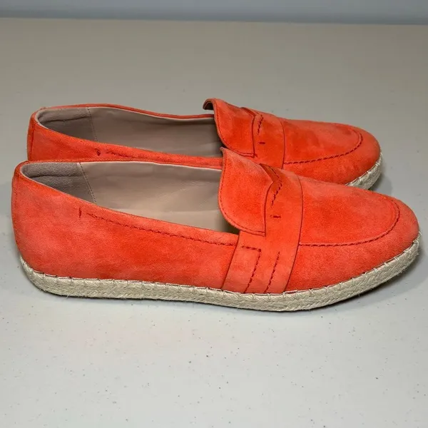 Cole Haan NWOT Women's Cloudfeel Montauk Orange Suede Espadrille Loafers‎ 8B - Image 2