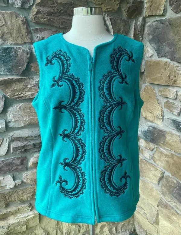 Bob Mackie Embroidered Vest - Image 2