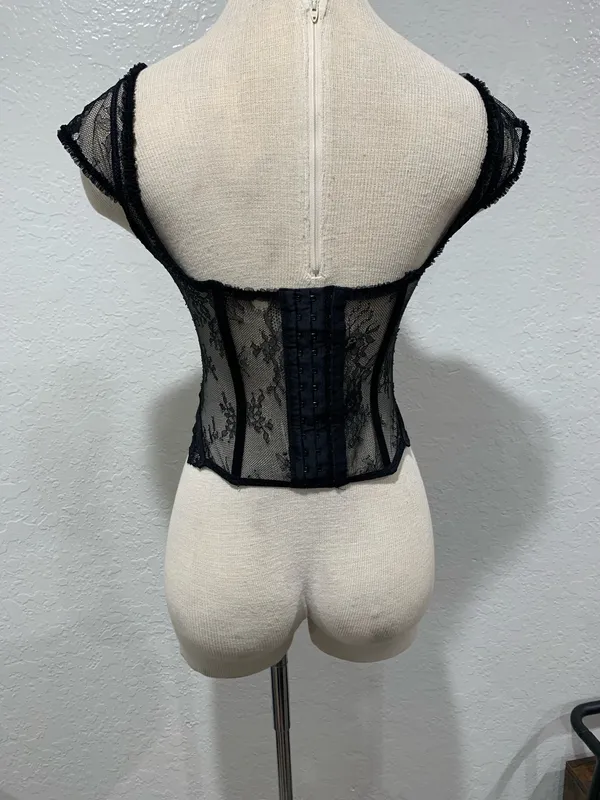 Black Lace Corset Top Size XS - Image 6