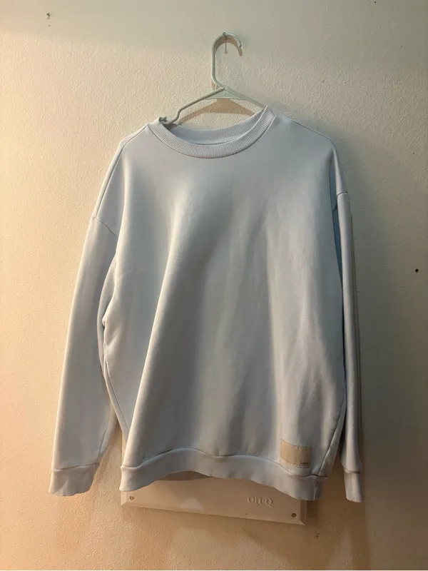 Vuori Restore Oversized Crewneck Sweatshirt Light Blue - Image 2
