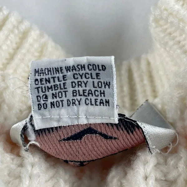 Vintage Helium 1980's‎ Retro Striped Crew Neck Sweater Cream Pastel Women Size L - Image 4