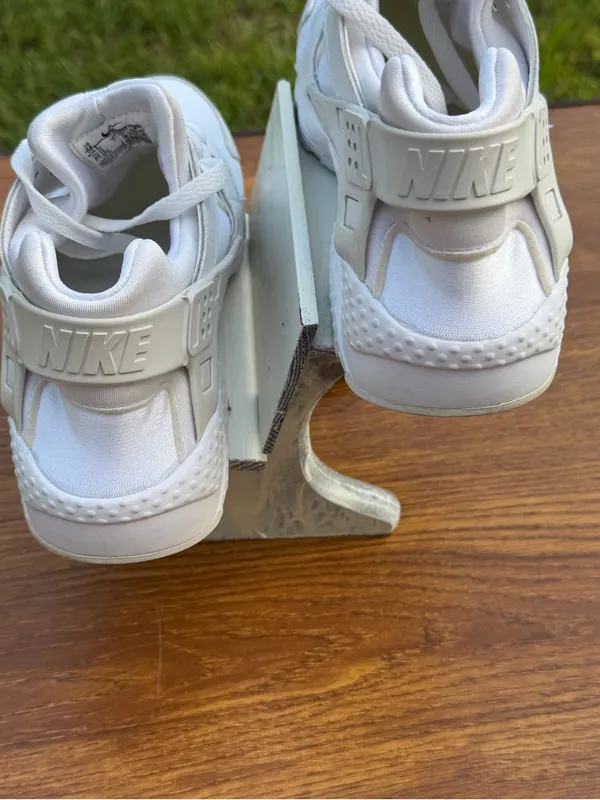 Nike Air Huarache Triple White Sneakers Shoes 654275-110 Youth 7Y - Image 8