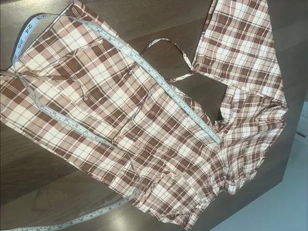 Anthropologie Brown & Cream Plaid Capris - Image 6