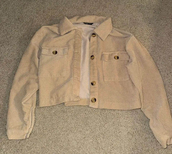 SheIn Ribbed Cropped Jacket - Image 2