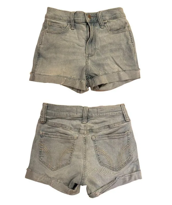 Hollister Light Wash Denim Shorts - Image 2