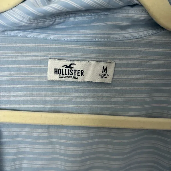 Light Blue Striped Women's Shirt - Image 4