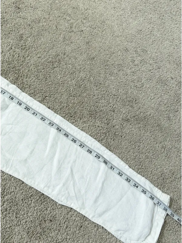Standard James Perse Women’s 100% Linen Pants Drawstring Minimalist White 2/US 6 - Image 11