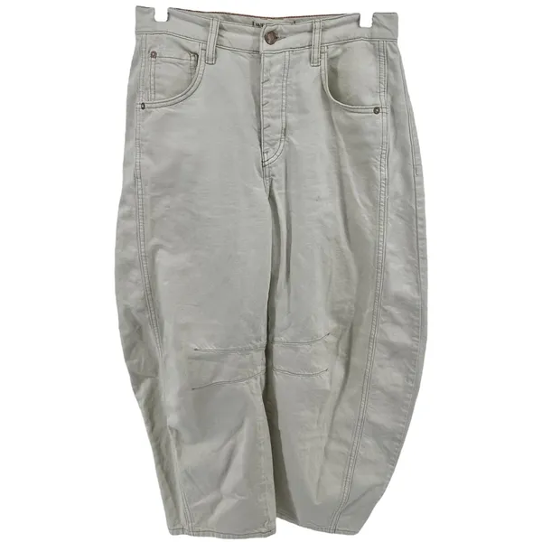 Free People We The Free Good Luck Mid-Rise Barrel Jean Denim Relaxed Milk 26 - Image 2