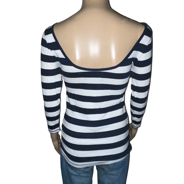 Abercrombie striped scoop back tee - Image 3