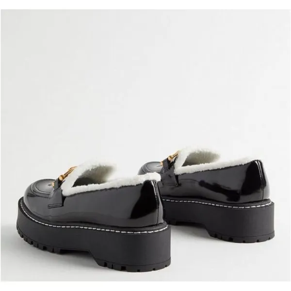 Torrid Women Shearling‎ Trim Loafer Black (size 8) - Image 3