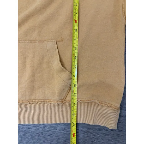 Lucky Brand Oversized Mustard Yellow Crewneck Women's Sweatshirt Size Medium - Image 2