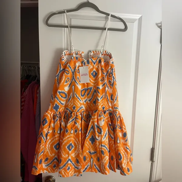Fancy D Orange/Blue Mini Dress NWT Orange - Image 3