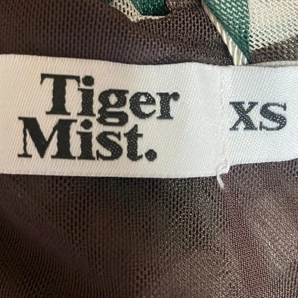 Tiger Mist NWT Multicolor Sleeveless Ruched Slit Open Back Mini Bodycon Dress XS - Image 4