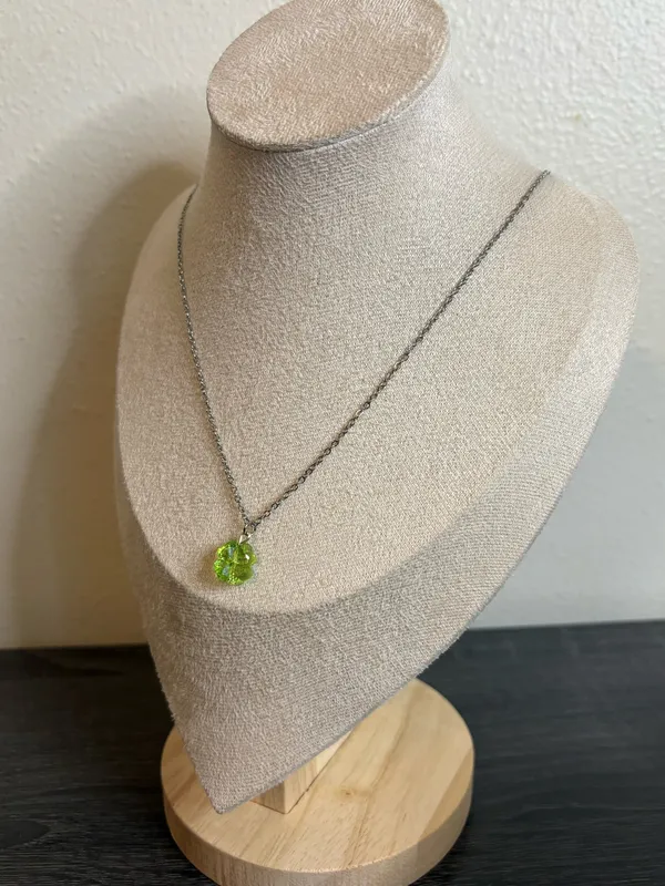 Handmade Silver Four Leaf Clover Necklace - Image 4