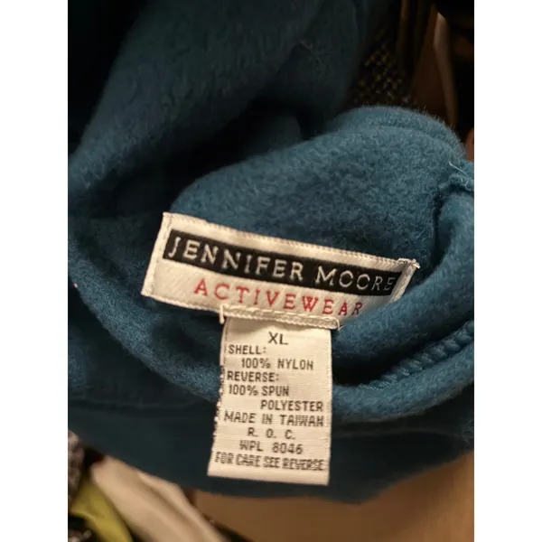 JENNIFER‎ MOORE ACTIVEWEAR Reversible Anorak Fleece Jacket Burgundy Teal XL - Image 5