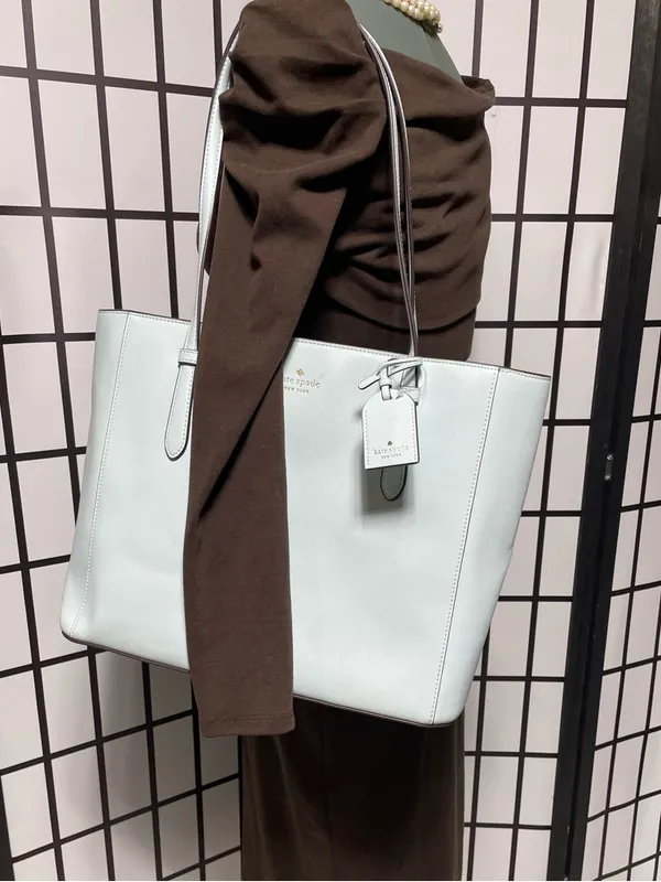Kate Spade New York Schuyler Tote Bag - Light Blue (Saffiano PVC) - Image 8