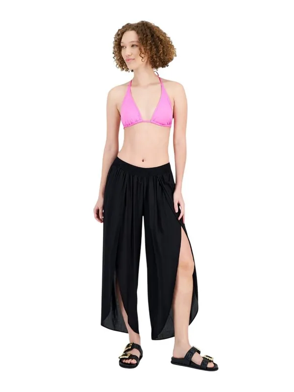 NWT Raviya Womens Front-Slit Cover Up Pants 75367 Black XL - Image 2