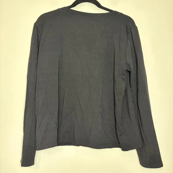 Beyond Yoga Black Lace Up Long‎ Sleeve Sweatshirt Top L Activewear - Image 6