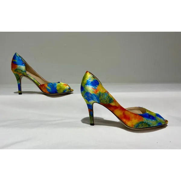 UNISA Colorful Peep-Toe Heels Size 6 - Image 4