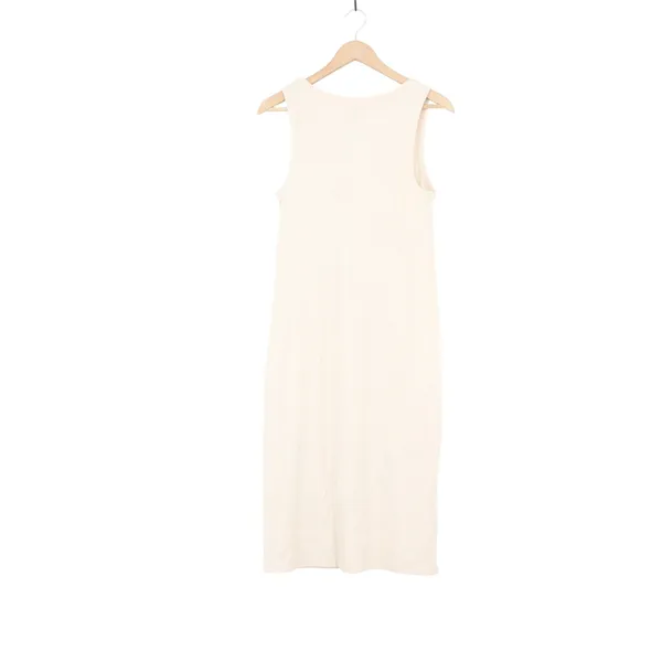 Universal Threads Womens Ribbed Tank Midi Dress Cream Off-White Size L - Image 5
