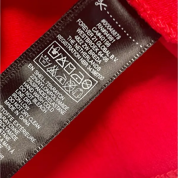 Forever 21 Red (Adjustable) Spaghetti Strap Short Dress Sz L - Image 6