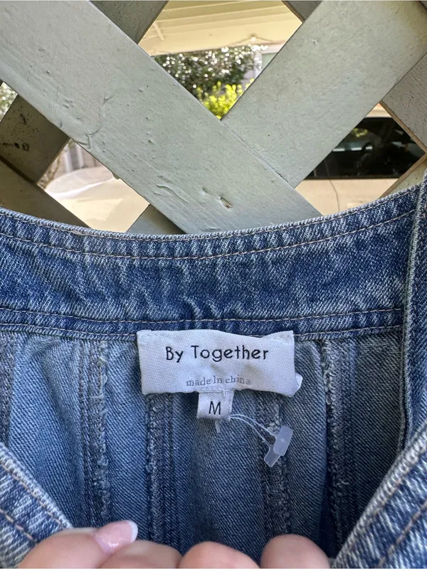 Free People By together denim mini dress - Image 6