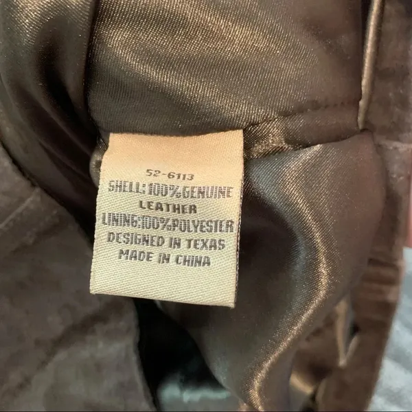 Powder River Outfitters Brown Western Leather Jacket Boho Conch Tribal Suede - Image 9
