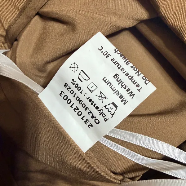 Commense Brown High Waisted Wrap Midi Skirt Front Slit XS 231021003‎ - Image 8