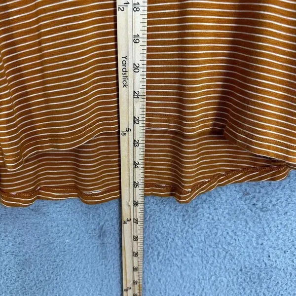 American eagle top womens XS burnt orange striped soft‎ & sexy slub oversized - Image 3