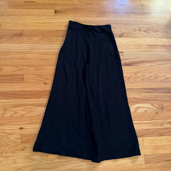 Quince Ultra-Stretch Ponte Wide Leg Pants Size M Black High Rise Trousers - Image 5
