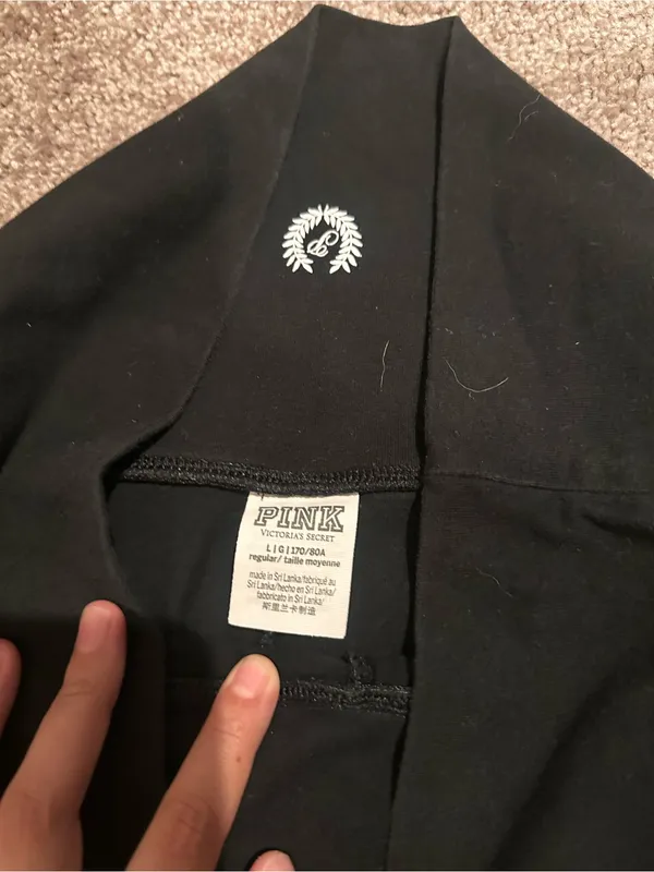 PINK VS Black Leggings Size Large 0604 - Image 2