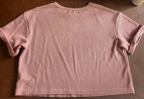 Blue Rain Pink Crop Top - Image 2
